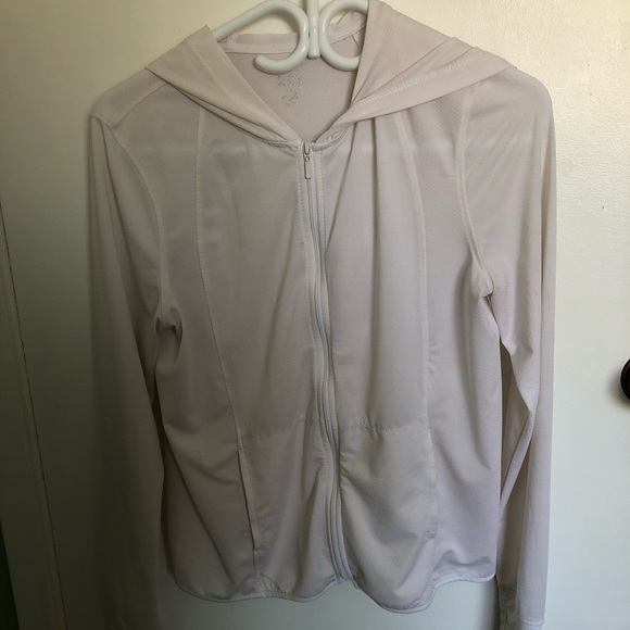 🦋WHITE ATHLETIC ZIP UP🦋 - Picture 1 of 3